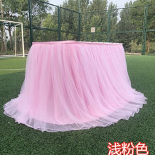 Load image into Gallery viewer, 1M Tulle Table Skirt for Wedding Decoration Baby Shower Home Textile Party Birthday Table Decoration Tutu Skirt Party Supplies