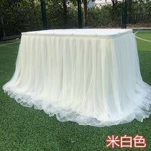 Load image into Gallery viewer, 1M Tulle Table Skirt for Wedding Decoration Baby Shower Home Textile Party Birthday Table Decoration Tutu Skirt Party Supplies