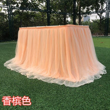 Load image into Gallery viewer, 1M Tulle Table Skirt for Wedding Decoration Baby Shower Home Textile Party Birthday Table Decoration Tutu Skirt Party Supplies