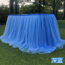Load image into Gallery viewer, 1M Tulle Table Skirt for Wedding Decoration Baby Shower Home Textile Party Birthday Table Decoration Tutu Skirt Party Supplies