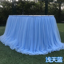 Load image into Gallery viewer, 1M Tulle Table Skirt for Wedding Decoration Baby Shower Home Textile Party Birthday Table Decoration Tutu Skirt Party Supplies