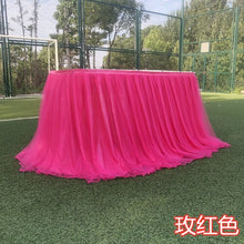 Load image into Gallery viewer, 1M Tulle Table Skirt for Wedding Decoration Baby Shower Home Textile Party Birthday Table Decoration Tutu Skirt Party Supplies