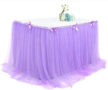 Load image into Gallery viewer, 6FT-190X76CM Table Skirt Tulle Tableware Tutu Wedding Decor Birthday Party Baby Shower Banquet Party Home Tablecloth Desk Cover