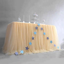 Load image into Gallery viewer, 6FT-190X76CM Table Skirt Tulle Tableware Tutu Wedding Decor Birthday Party Baby Shower Banquet Party Home Tablecloth Desk Cover