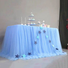 Load image into Gallery viewer, 6FT-190X76CM Table Skirt Tulle Tableware Tutu Wedding Decor Birthday Party Baby Shower Banquet Party Home Tablecloth Desk Cover
