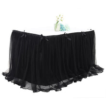 Load image into Gallery viewer, 6FT-190X76CM Table Skirt Tulle Tableware Tutu Wedding Decor Birthday Party Baby Shower Banquet Party Home Tablecloth Desk Cover
