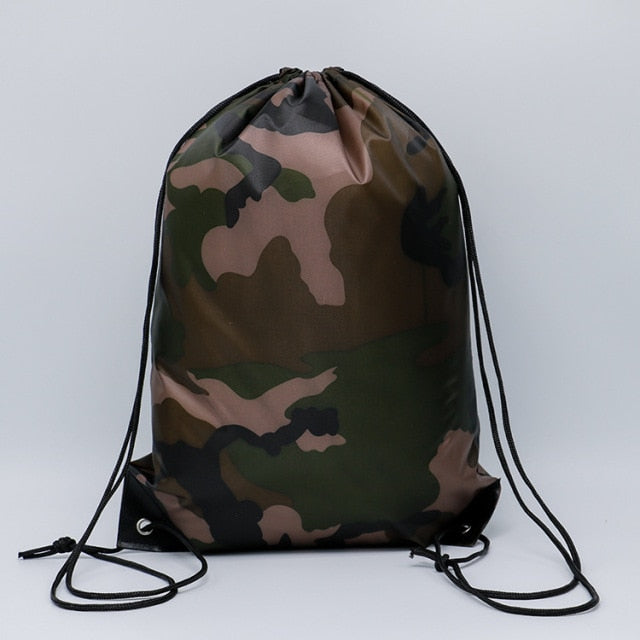 Camouflage Backpack Drawstring Gym Bag Travel Sport Outdoor Bag Lightweight Camping Hiking Outdoor Bags