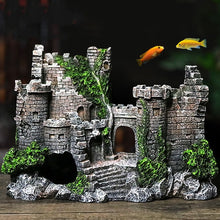 Load image into Gallery viewer, Aquarium Ancient Castle Decoration Resin Artificial Building Rocks Cave for Aquarium Fish Tank Landscaping Ornament Decor