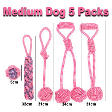 Load image into Gallery viewer, 7pcs Cotton Pet Dog Toys Set Rope Toys for Small Medium Dogs Ball Toy Toothbrush Interactive Dog Toy Products for Dogs Chew Toys