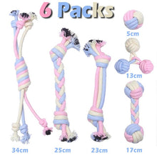 Load image into Gallery viewer, 7pcs Cotton Pet Dog Toys Set Rope Toys for Small Medium Dogs Ball Toy Toothbrush Interactive Dog Toy Products for Dogs Chew Toys