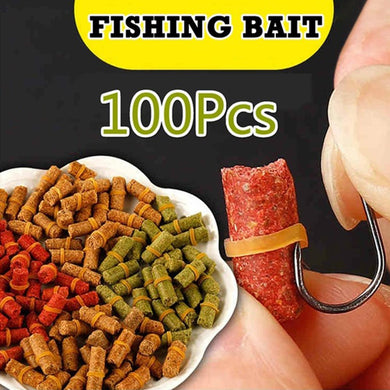 100Pcs/pack River Sea Fishing Tackle Bait Smell Grass Fresh Scent Crucian Carp Fish Baits Fishing Baits Lure Particle