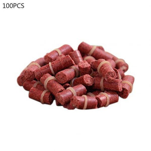 100Pcs/pack River Sea Fishing Tackle Bait Smell Grass Fresh Scent Crucian Carp Fish Baits Fishing Baits Lure Particle