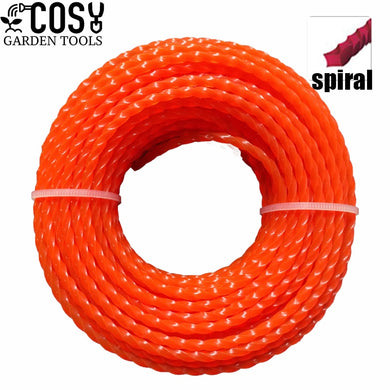 15m*2.4mm/2.7mm/3mm Mowing Nylon Grass Trimmer Rope Brush Cutter Strimmer Line Mowing Wire Lawn Mower Accessory