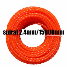 Load image into Gallery viewer, 15m*2.4mm/2.7mm/3mm Mowing Nylon Grass Trimmer Rope Brush Cutter Strimmer Line Mowing Wire Lawn Mower Accessory