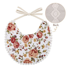 Load image into Gallery viewer, 3Pcs Baby Headband Tassel Saliva Towel Floral Print Newborn Double Side Bibs Boys Girls Bandana Burp Cloths Feeding Smock Stuff