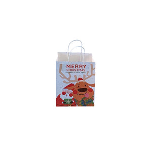 10Pcs/lot Multifuntion Christmas Paper Bag 21*13*8cm Festival gift bags with Handles Christmas Party Supplies For Event Party