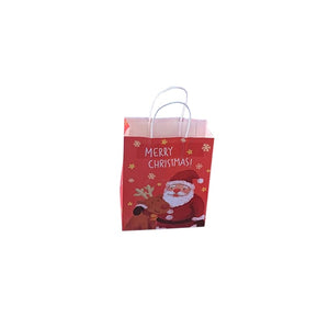 10Pcs/lot Multifuntion Christmas Paper Bag 21*13*8cm Festival gift bags with Handles Christmas Party Supplies For Event Party