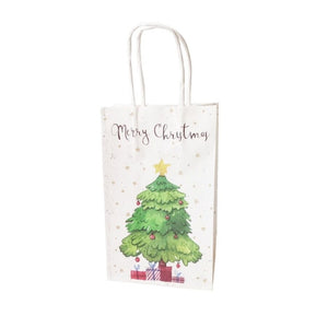 10Pcs/lot Multifuntion Christmas Paper Bag 21*13*8cm Festival gift bags with Handles Christmas Party Supplies For Event Party