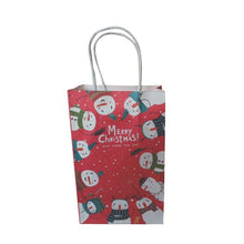 Load image into Gallery viewer, 10Pcs/lot Multifuntion Christmas Paper Bag 21*13*8cm Festival gift bags with Handles Christmas Party Supplies For Event Party