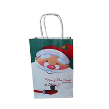 Load image into Gallery viewer, 10Pcs/lot Multifuntion Christmas Paper Bag 21*13*8cm Festival gift bags with Handles Christmas Party Supplies For Event Party
