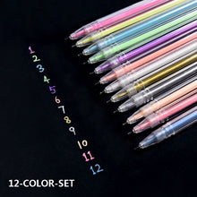 Load image into Gallery viewer, 9/12 PCS Colored gel pens set School blue 0.5 mm ballpoint pen for journal Cute stationary supplies