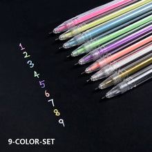 Load image into Gallery viewer, 9/12 PCS Colored gel pens set School blue 0.5 mm ballpoint pen for journal Cute stationary supplies