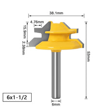 Load image into Gallery viewer, 1-3Pc 45 Degree Lock Miter Router Bit 1/4 6m Shank Woodworking Tenon Milling Cutter Tool Drilling Milling For Wood Carbide Alloy