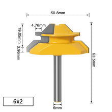 Load image into Gallery viewer, 1-3Pc 45 Degree Lock Miter Router Bit 1/4 6m Shank Woodworking Tenon Milling Cutter Tool Drilling Milling For Wood Carbide Alloy