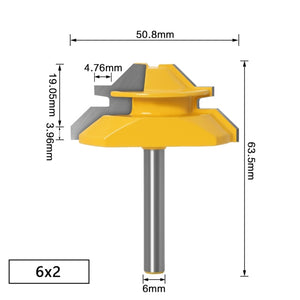 1-3Pc 45 Degree Lock Miter Router Bit 1/4 6m Shank Woodworking Tenon Milling Cutter Tool Drilling Milling For Wood Carbide Alloy