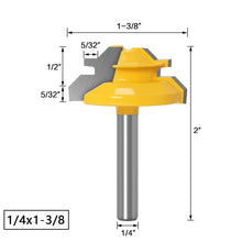 Load image into Gallery viewer, 1-3Pc 45 Degree Lock Miter Router Bit 1/4 6m Shank Woodworking Tenon Milling Cutter Tool Drilling Milling For Wood Carbide Alloy