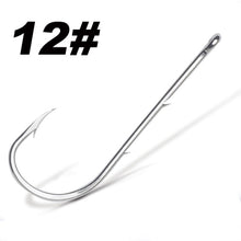 Load image into Gallery viewer, 50pcs/lot Long Shank Fishing Hook For Fishing Live Bait With Double Bait Keeper Barbs High Carbon Steel With Anti-rust Fishhooks