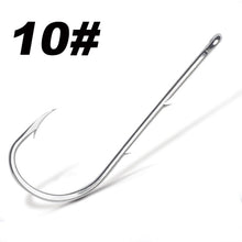 Load image into Gallery viewer, 50pcs/lot Long Shank Fishing Hook For Fishing Live Bait With Double Bait Keeper Barbs High Carbon Steel With Anti-rust Fishhooks