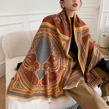 Load image into Gallery viewer, 2021 brand skull cashmere scarf women men winter scarf thick shawl wrap head scarf holiday gift