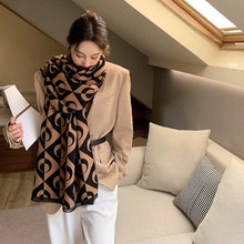 Load image into Gallery viewer, 2021 brand skull cashmere scarf women men winter scarf thick shawl wrap head scarf holiday gift