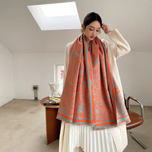 Load image into Gallery viewer, 2021 brand skull cashmere scarf women men winter scarf thick shawl wrap head scarf holiday gift