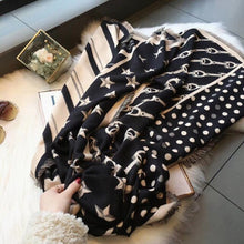 Load image into Gallery viewer, 2021 brand skull cashmere scarf women men winter scarf thick shawl wrap head scarf holiday gift