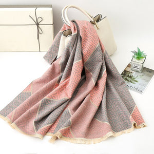 2021 brand skull cashmere scarf women men winter scarf thick shawl wrap head scarf holiday gift