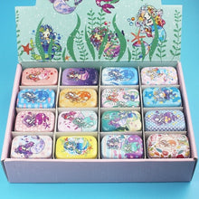 Load image into Gallery viewer, 12Pieces/Lot Portable Mini Metal Tin Box Multiple Pattern Printing Mac Makeup Jewelry Pill Storage Box With Lid Gift Packing Box