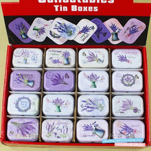 Load image into Gallery viewer, 12Pieces/Lot Portable Mini Metal Tin Box Multiple Pattern Printing Mac Makeup Jewelry Pill Storage Box With Lid Gift Packing Box