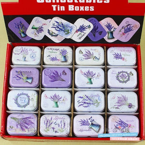 12Pieces/Lot Portable Mini Metal Tin Box Multiple Pattern Printing Mac Makeup Jewelry Pill Storage Box With Lid Gift Packing Box