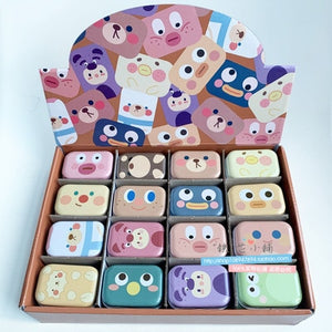 12Pieces/Lot Portable Mini Metal Tin Box Multiple Pattern Printing Mac Makeup Jewelry Pill Storage Box With Lid Gift Packing Box