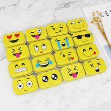 Load image into Gallery viewer, 12Pieces/Lot Portable Mini Metal Tin Box Multiple Pattern Printing Mac Makeup Jewelry Pill Storage Box With Lid Gift Packing Box