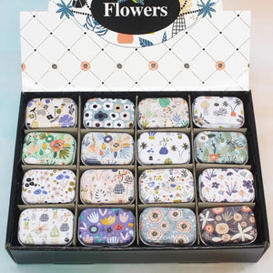 12Pieces/Lot Portable Mini Metal Tin Box Multiple Pattern Printing Mac Makeup Jewelry Pill Storage Box With Lid Gift Packing Box