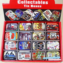Load image into Gallery viewer, 12Pieces/Lot Portable Mini Metal Tin Box Multiple Pattern Printing Mac Makeup Jewelry Pill Storage Box With Lid Gift Packing Box