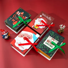 Load image into Gallery viewer, 4Pcs Book Shape Merry Christmas Candy Boxes Bags Christmas Santa Claus Gift Box Navidad Natal Noel Party Decoration Supplies