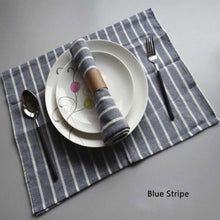Load image into Gallery viewer, 5pcs/lot Solid Color Simple Style Blue Series Yarn-dyed Cloth Napkins Tea Towels Kitchen Dishcloth Baking Food Mat 50x70cm