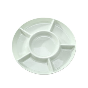 1 pc 6-Compartment Food Storage Tray Dried Fruit Snack Plate Appetizer Serving Platter for Party Candy Pastry Nuts Dish