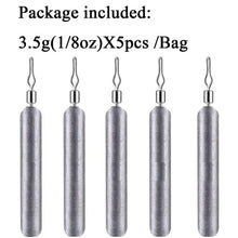 Load image into Gallery viewer, 5pcs Fishing Sinker 3.5g 5g 7g 10g 14g 20g Drop Shot Weight Sinkers Fishing Tackle Accessories