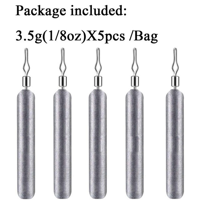 5pcs Fishing Sinker 3.5g 5g 7g 10g 14g 20g Drop Shot Weight Sinkers Fishing Tackle Accessories