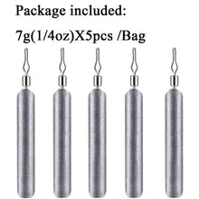 Load image into Gallery viewer, 5pcs Fishing Sinker 3.5g 5g 7g 10g 14g 20g Drop Shot Weight Sinkers Fishing Tackle Accessories